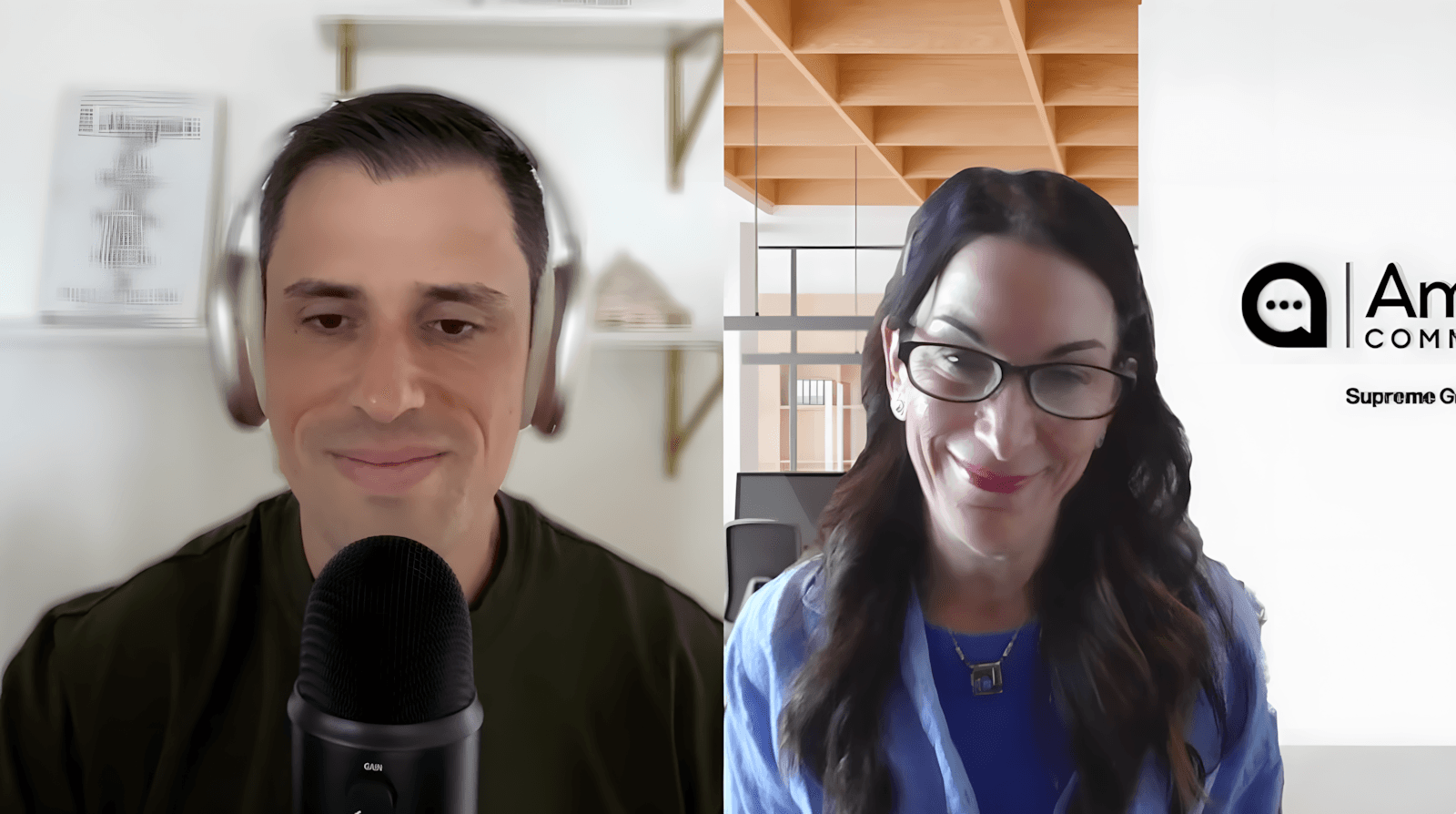 Jodi and I during our discussion on thought leadership in health tech.